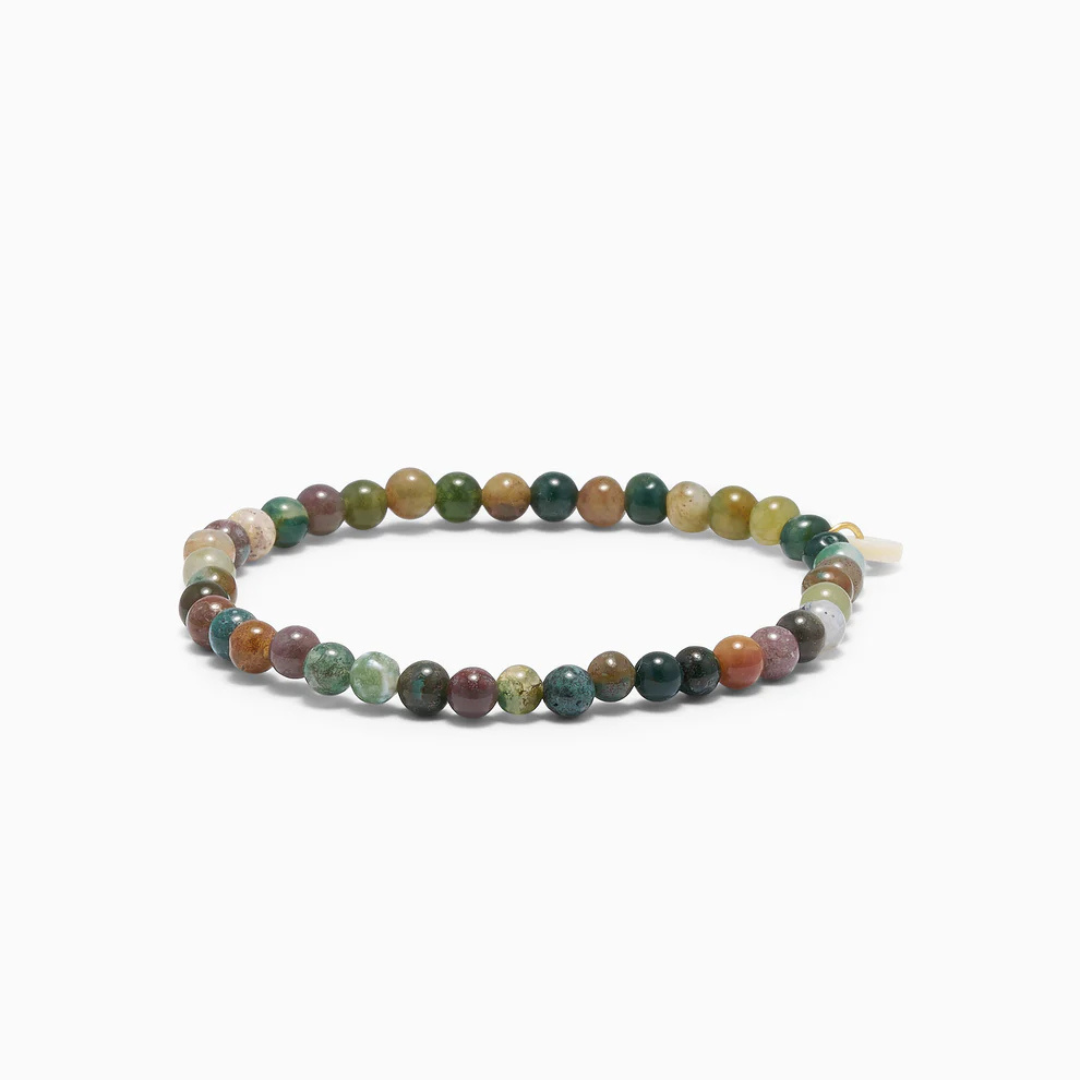 SOÏ - KRYSTAL ARMBÅND - INDIAN AGATE 4 MM.