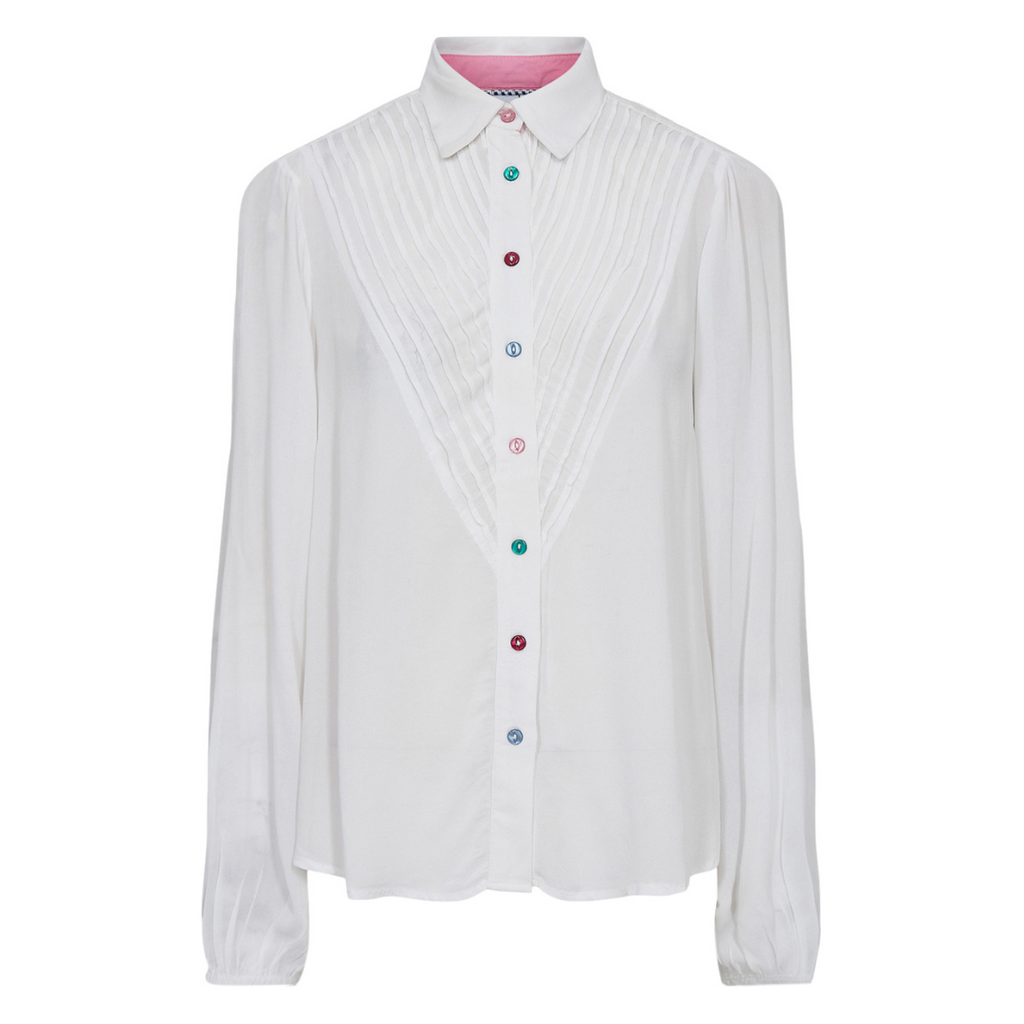 NÜMPH - SKJORTE - INDY 704859 - BRIGHT WHITE