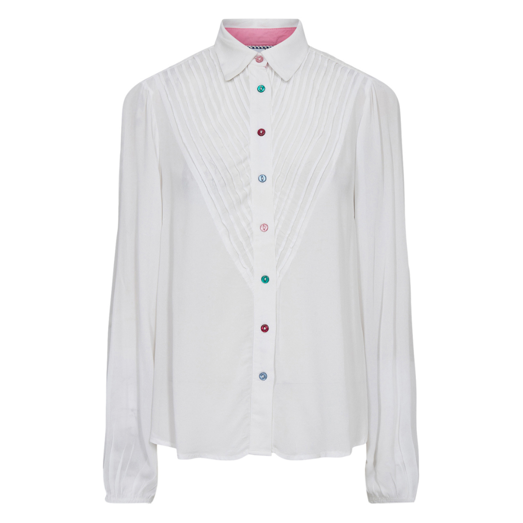 NÜMPH - SKJORTE - INDY 704859 - BRIGHT WHITE