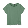VERO  MODA - T-SHIRT - EMMY LACE TAPE 10325735 - HEGDE GREEN