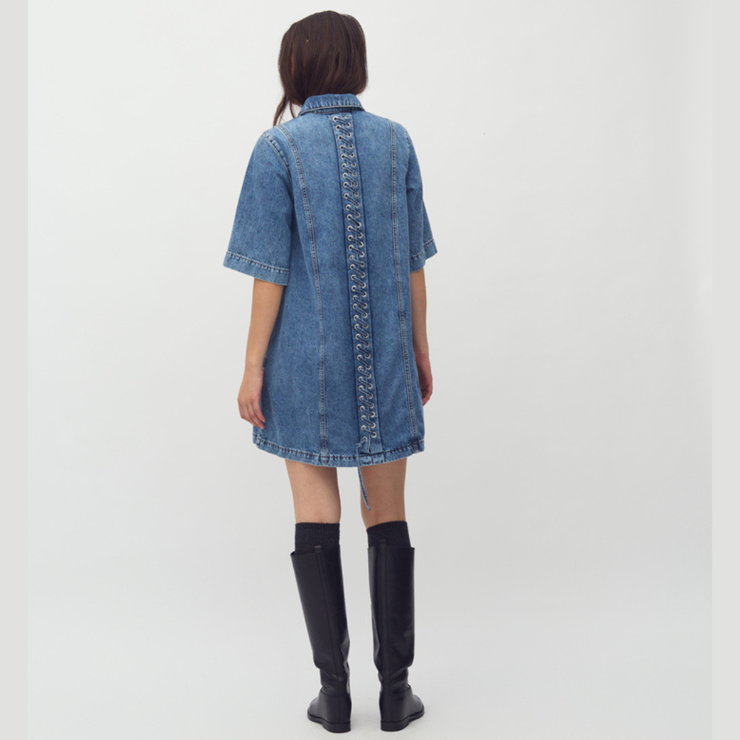GLOBAL FUNK - DENIMKJOLE - BALAMI 61680152 - MID VINTAGE BLUE