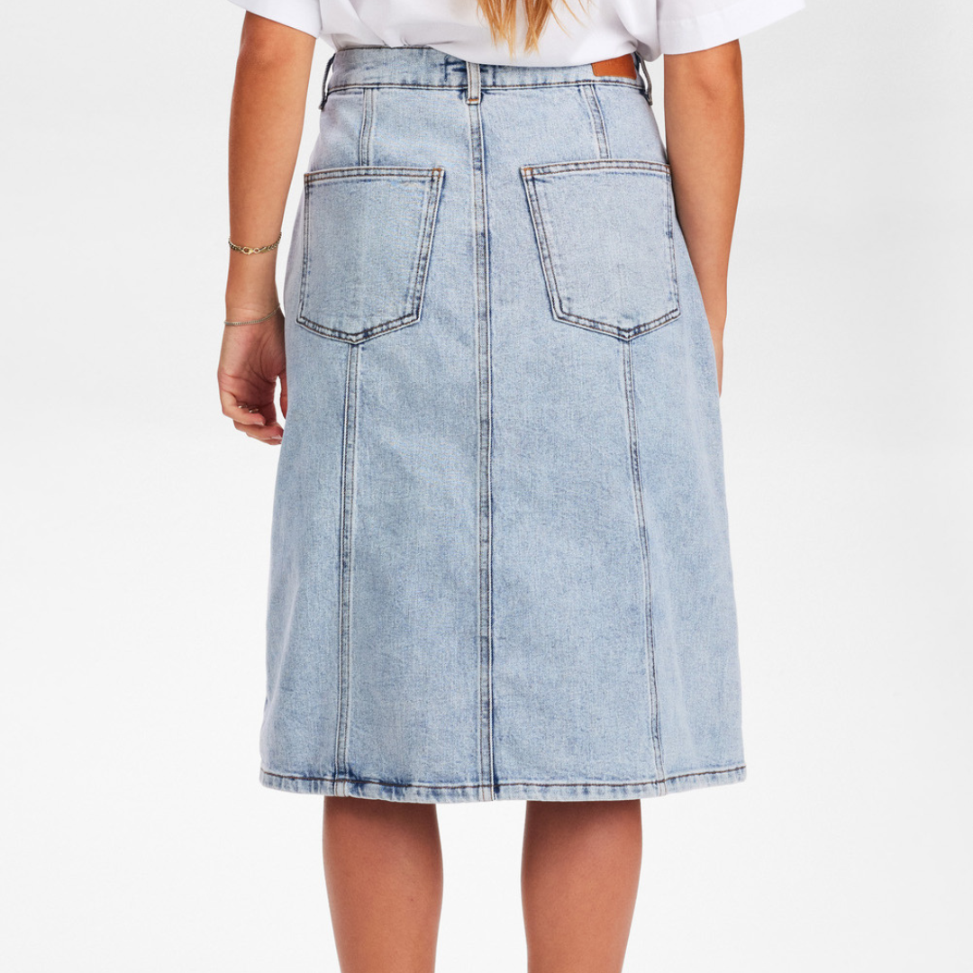 NÜMPH - DENIM NEDERDEL - TORONTO 705271 - LIGHT BLUE DENIM