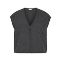 VILA - VEST - KABA ZIPPER 14105831 - POPPY SEED PINSTRIPE