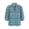 VILA - BLUSE - NELLE 14107972 - SNOW WHITE/GRAPHIC BLUE