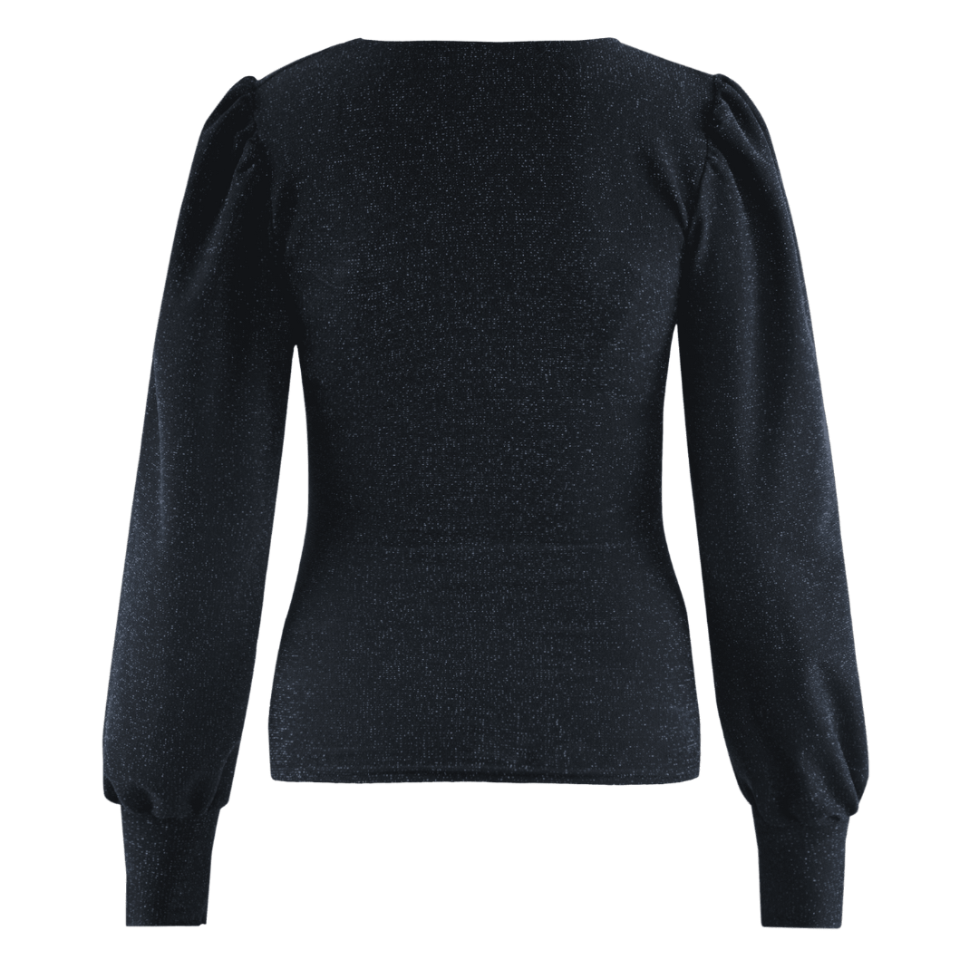 SISTERS POINT - BLUSE - NINE 15984 - SORT/BLÅ