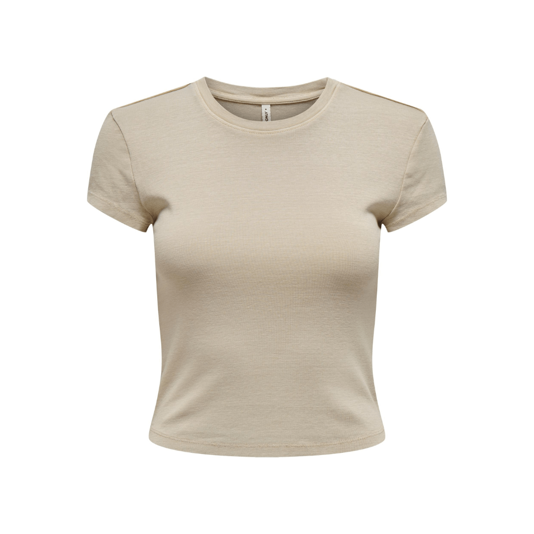 ONLY - T-SHIRT - ELINA 15320229 - HUMUS MELANGE