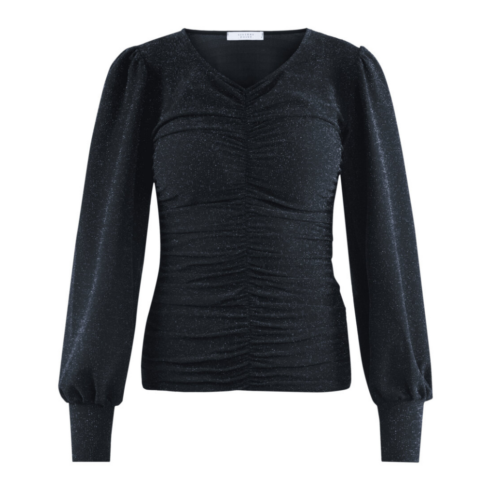 SISTERS POINT - BLUSE - NINE 15984 - SORT/SORT