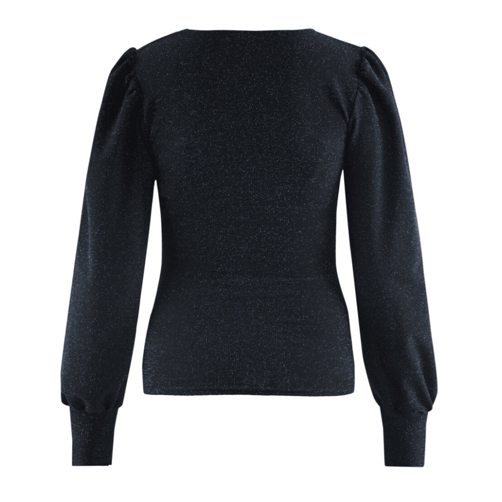 SISTERS POINT - BLUSE - NINE 15984 - SORT/SORT