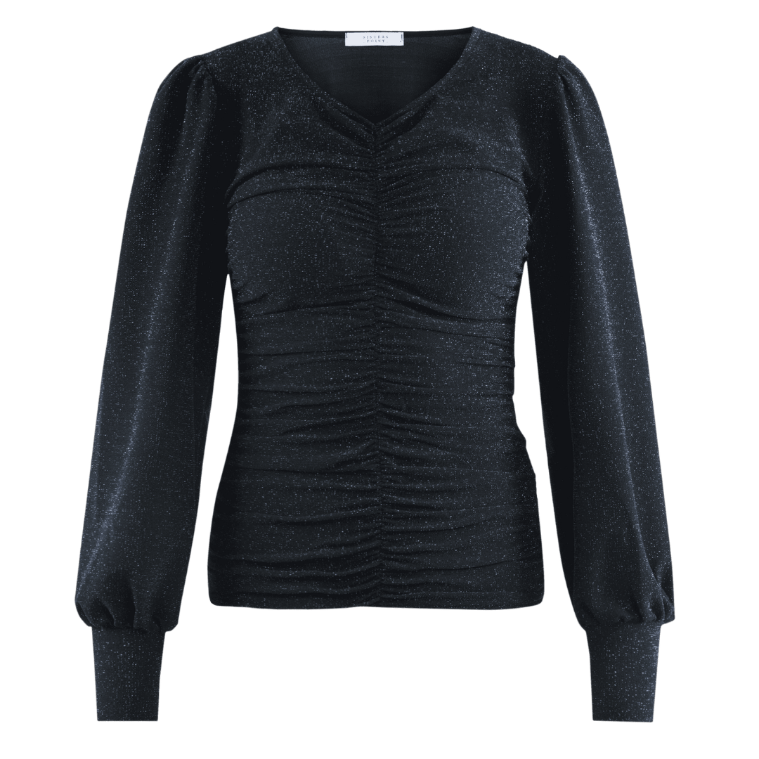 SISTERS POINT - BLUSE - NINE 15984 - SORT/BLÅ