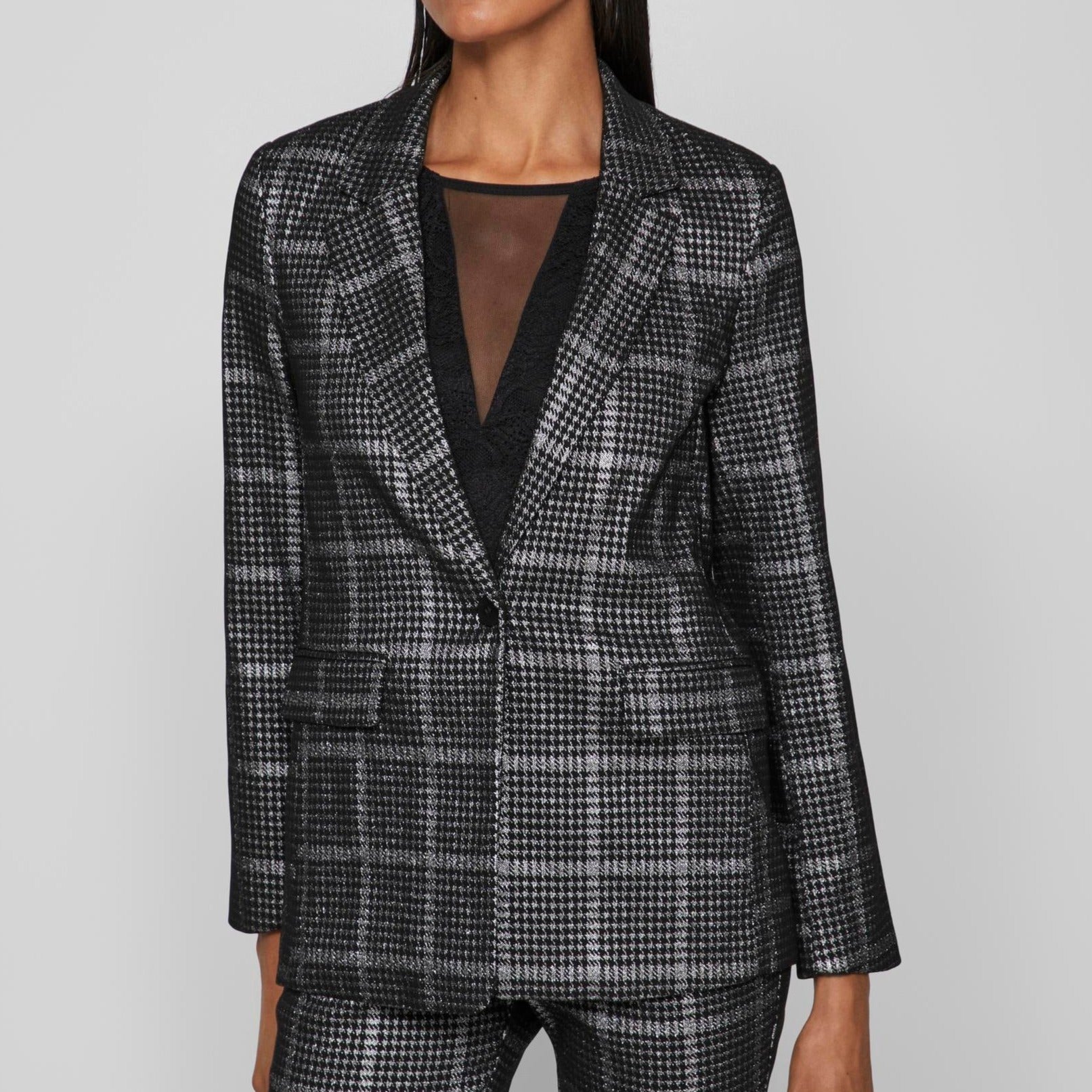 VILA - BLAZER - SHINE 14091483 - SORT/GUNMETAL