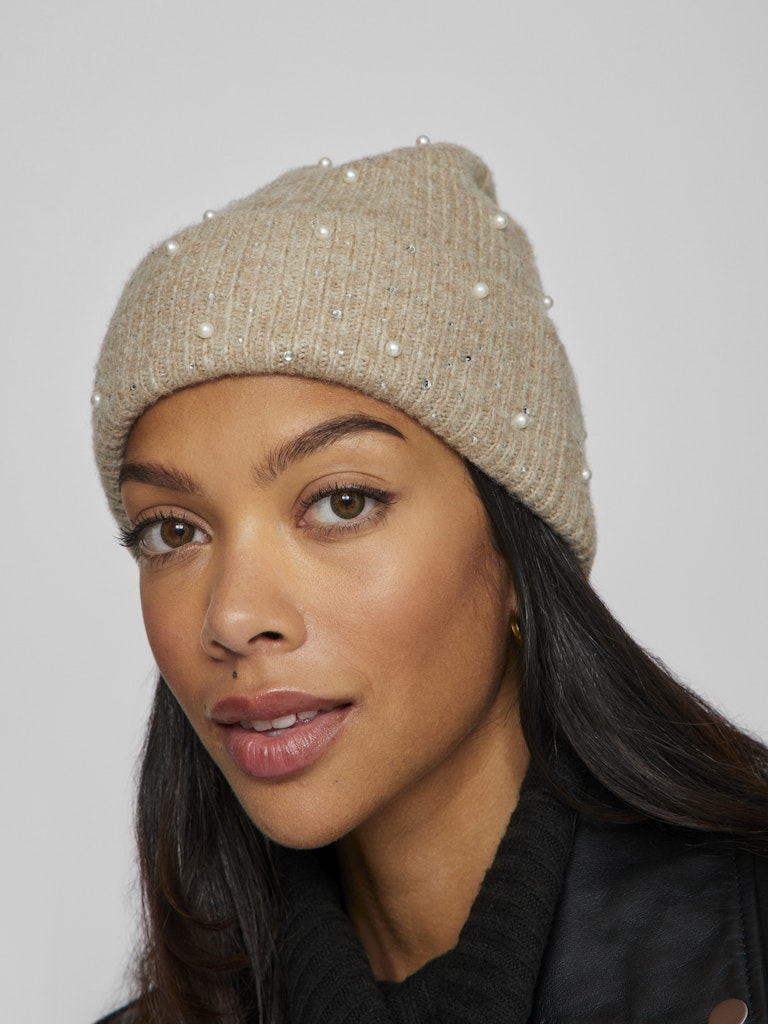 VILA - HUE - SUMMER - BEANIE - 14099942 -  NATURAL MEL