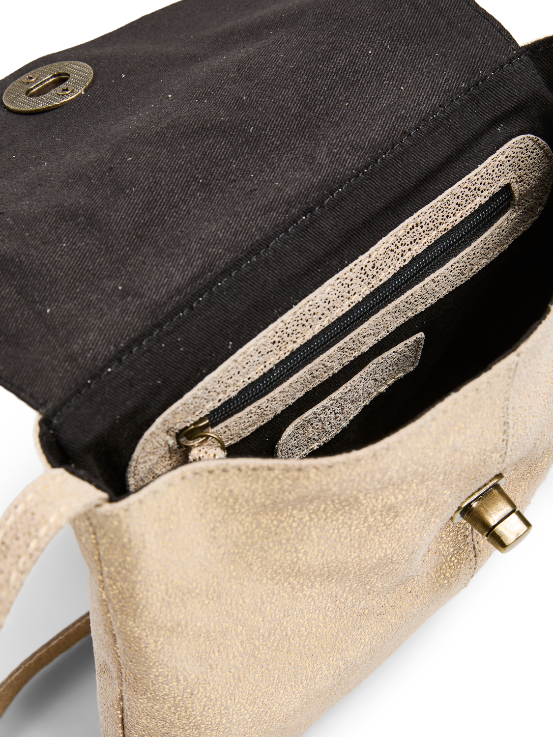 PIECES - TOTALLY LARGE LEATHER PARTY - 17138919 - SNOW GOLD