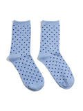 PIECES - STRØMPE - SEBBY - 17094859 -  HYDRANGEA SMALL DOTS IN MAZARINE BLUE