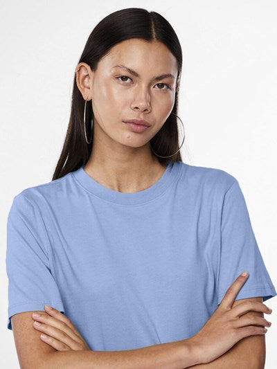 PIECES - T-SHIRT - RIA SOLID 17140802 - HYDRANGEA