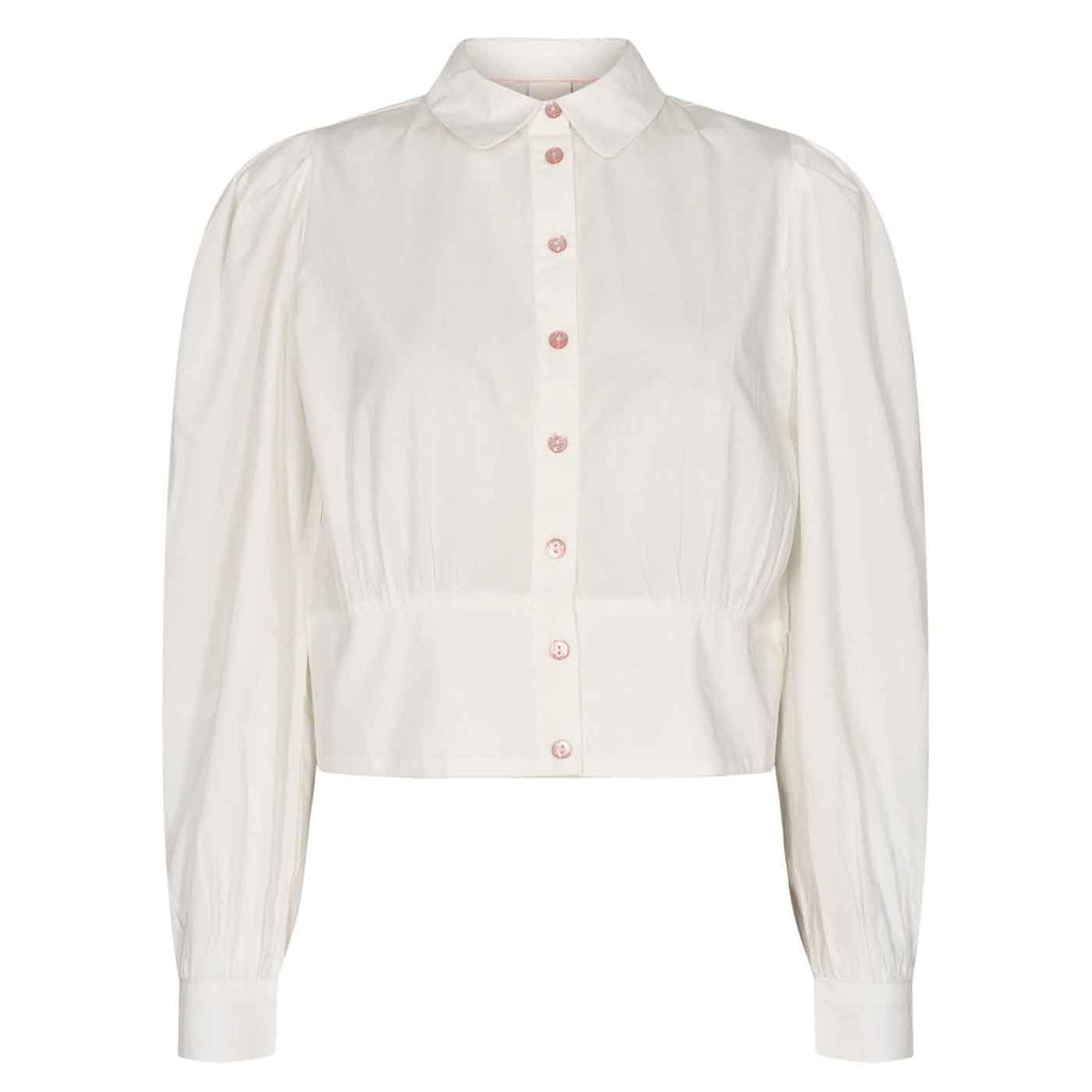 NÜMPH - SKJORTE - AUGUSTA  702543 - BRIGHT WHITE