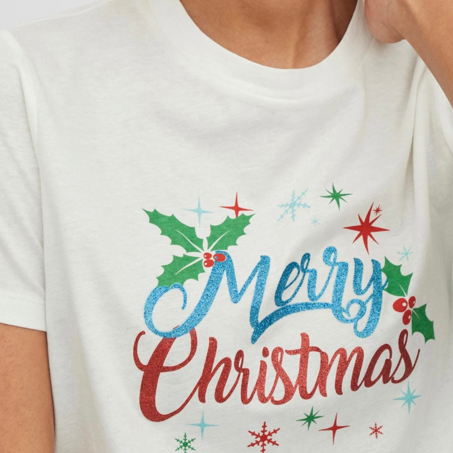 VILA - T-SHIRT - 14081851 - HVID