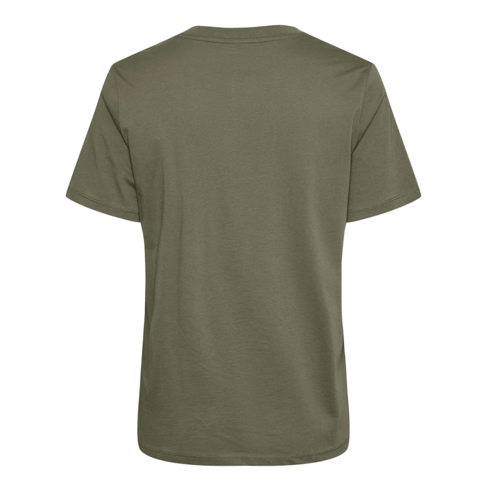 PIECES - T-SHIRTS - RIA SOLID 17140802 - DEEP LICHEN GREEN