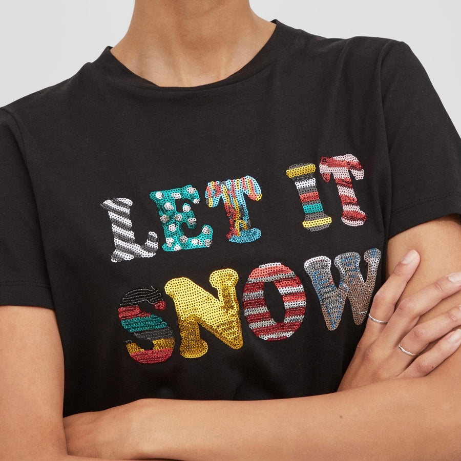VILA - T-SHIRT - 14081851 - SORT