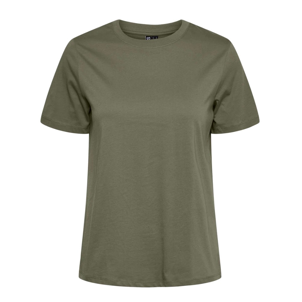 PIECES - T-SHIRTS - RIA SOLID 17140802 - DEEP LICHEN GREEN