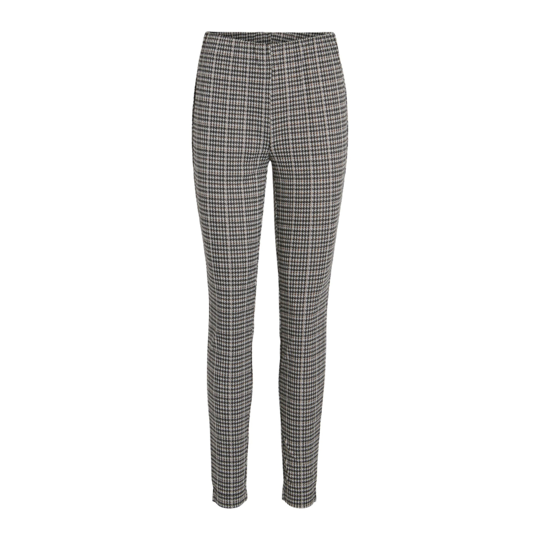 VILA - LEGGINGS - HOUNDI 14087259 - BLACK/BROWN LENTIL