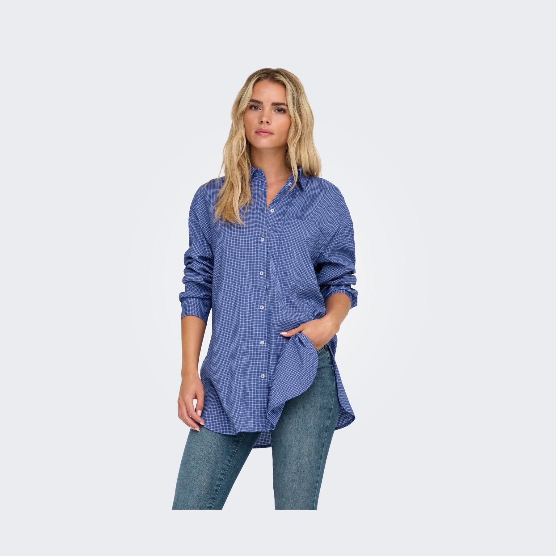 ONLY - SKJORTE - MAGGIE 15344363 - AMPARO BLUE