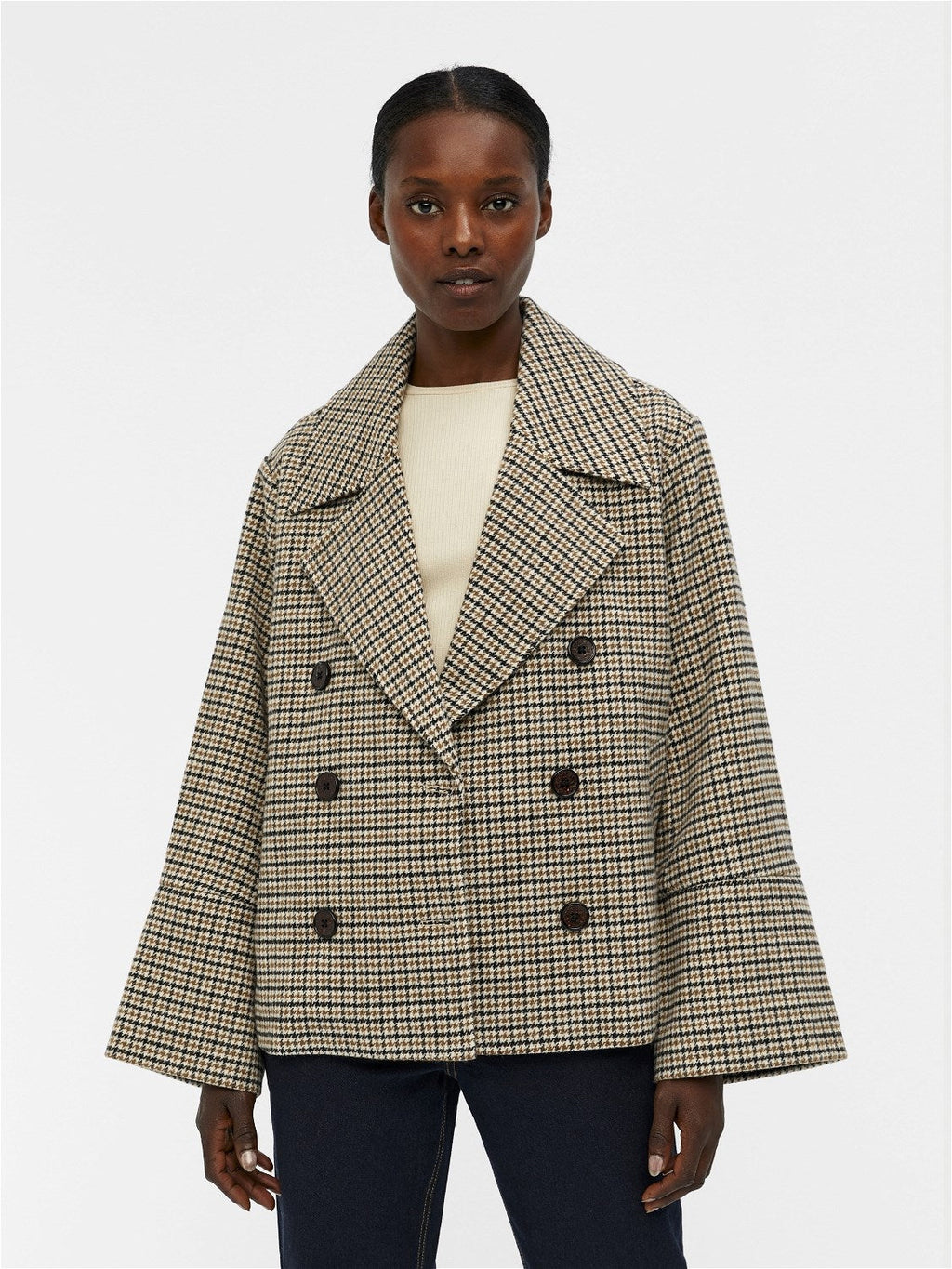 OBJECT  - JAKKE - KEILY SHORT - 23040644 - SEPIA CHECK
