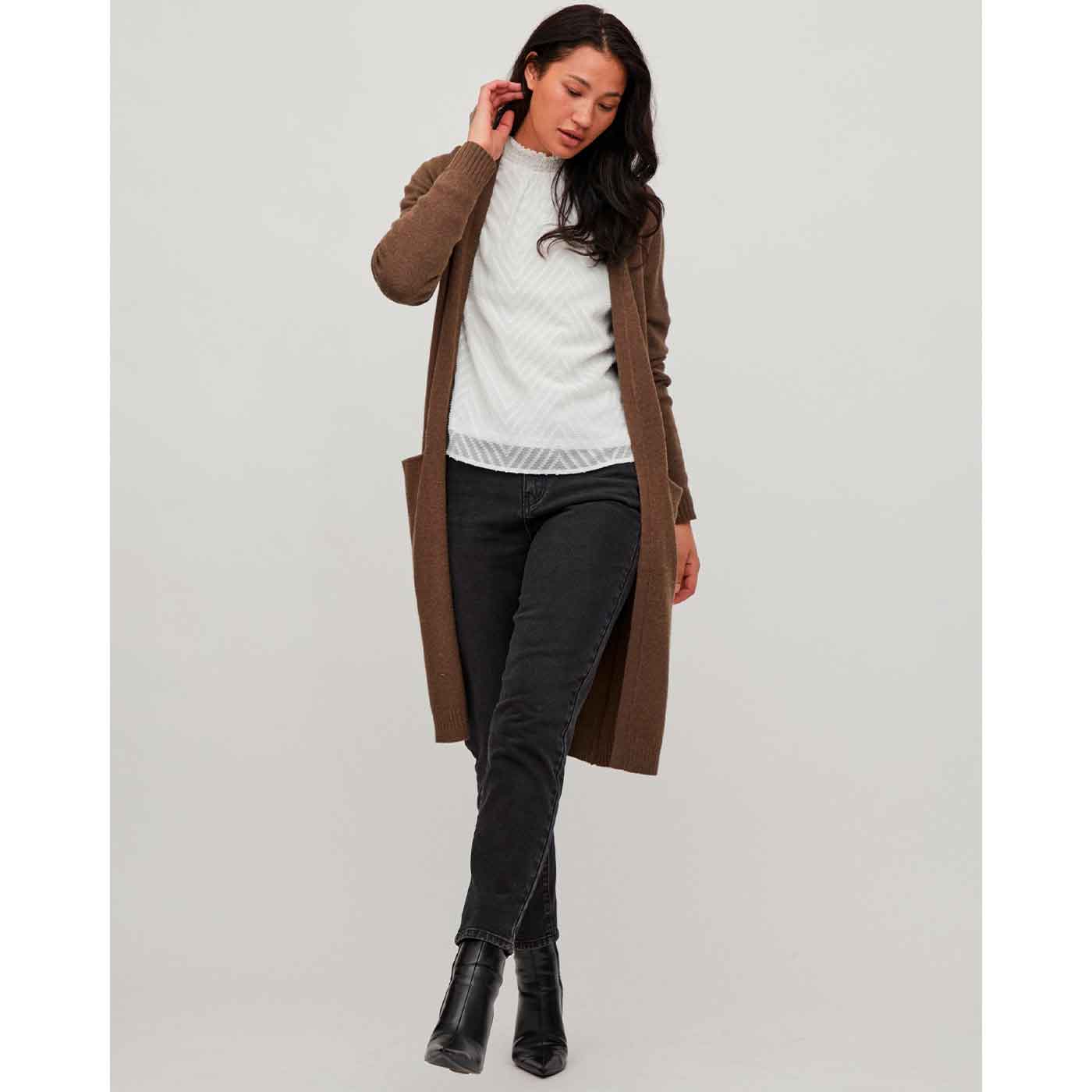 VILA - CARDIGAN - RIL LANG 14042770 - CROCODILE