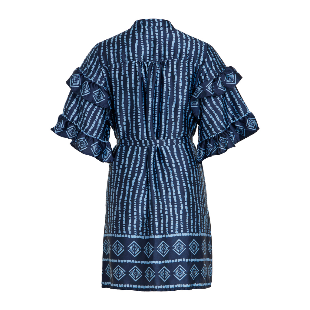 VILA - KJOLE - KAVAS 2/4 FRILL 14101927 - NAVY BLAZER