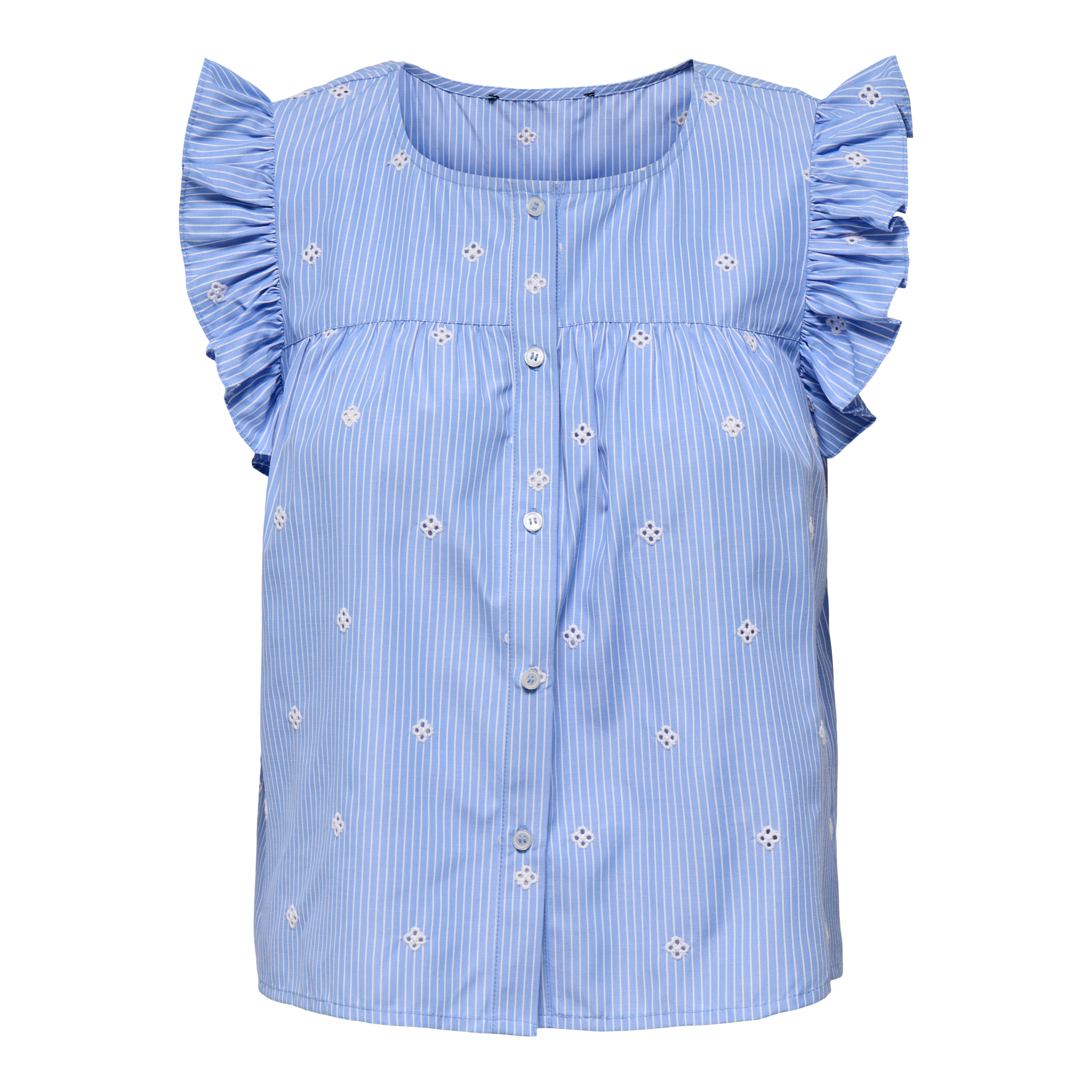 ONLY - TOP - AMANDA 15341412 - CORONET BLUE STRIPES/WHITE
