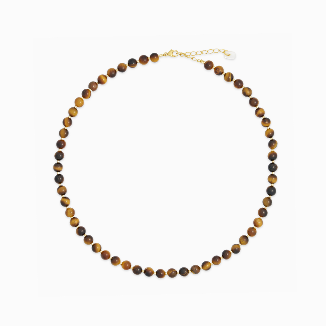 SOÏ - KRYSTAL HALSKÆDE - TIGER EYE
