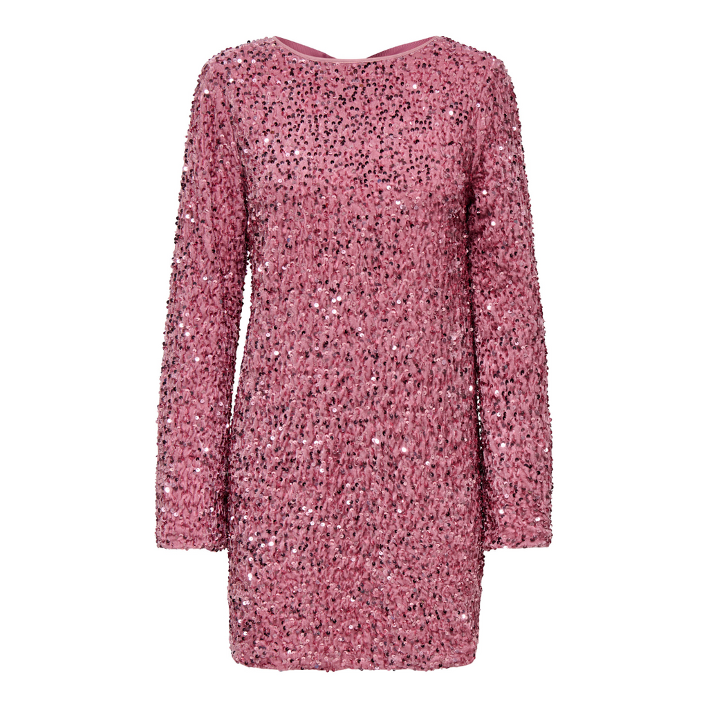 ONLY - KJOLE - ANIKA SEQUINS BOW 15339408 - DUSTY ROSE