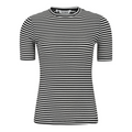 SOFT REBELS - T-SHIRT - FENJA SR124-304 - SORT STRIB