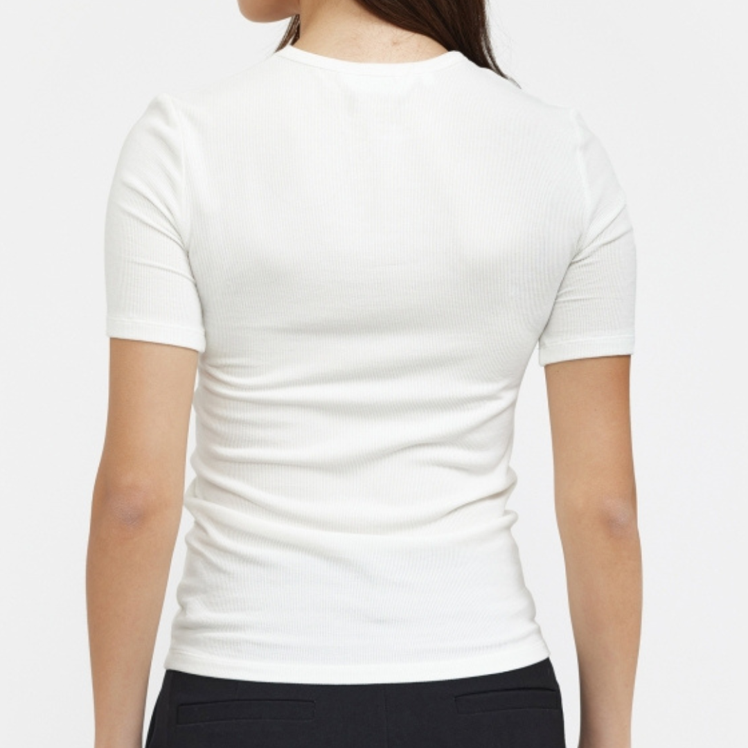 SOFT REBELS - T-SHIRT - FENJA SR423-302 - SNOW WHITE