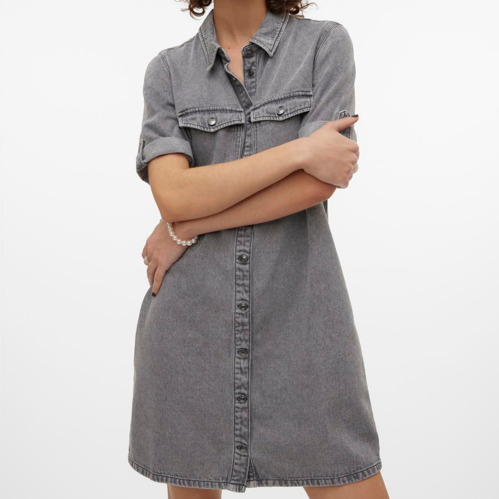 VERO MODA - KJOLE - JENNIE 10309665 - MEDIUM GREY DENIM