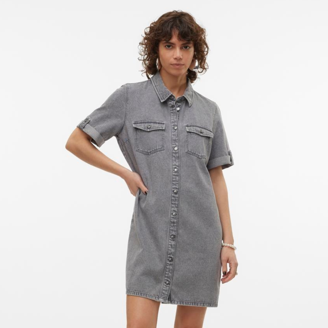 VERO MODA - KJOLE - JENNIE 10309665 - MEDIUM GREY DENIM