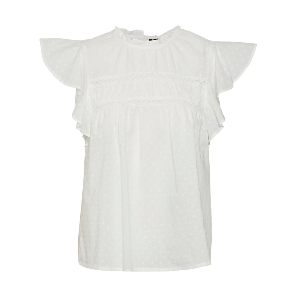 VERO MODA - TOP - TRINE 10301205 - SNOW WHITE