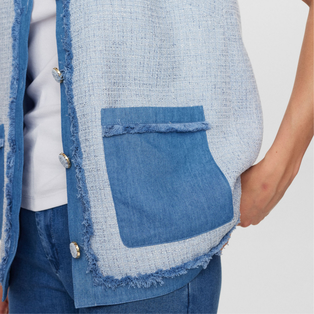 NÜMPH - VEST - JANET 704490 - MEDIUM BLUE DENIM