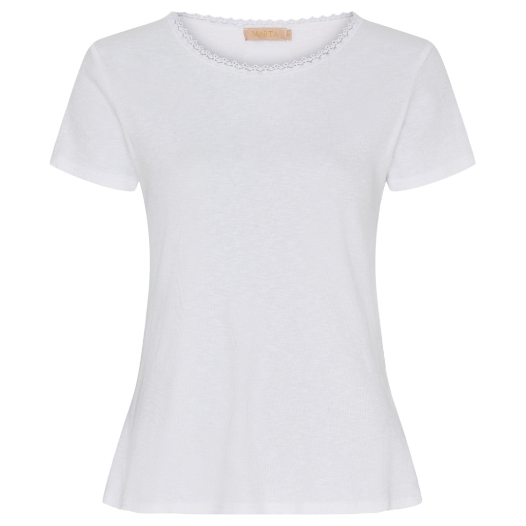 MARTA DU CHATEAU - T-SHIRT - RUNA 3076 - HVID