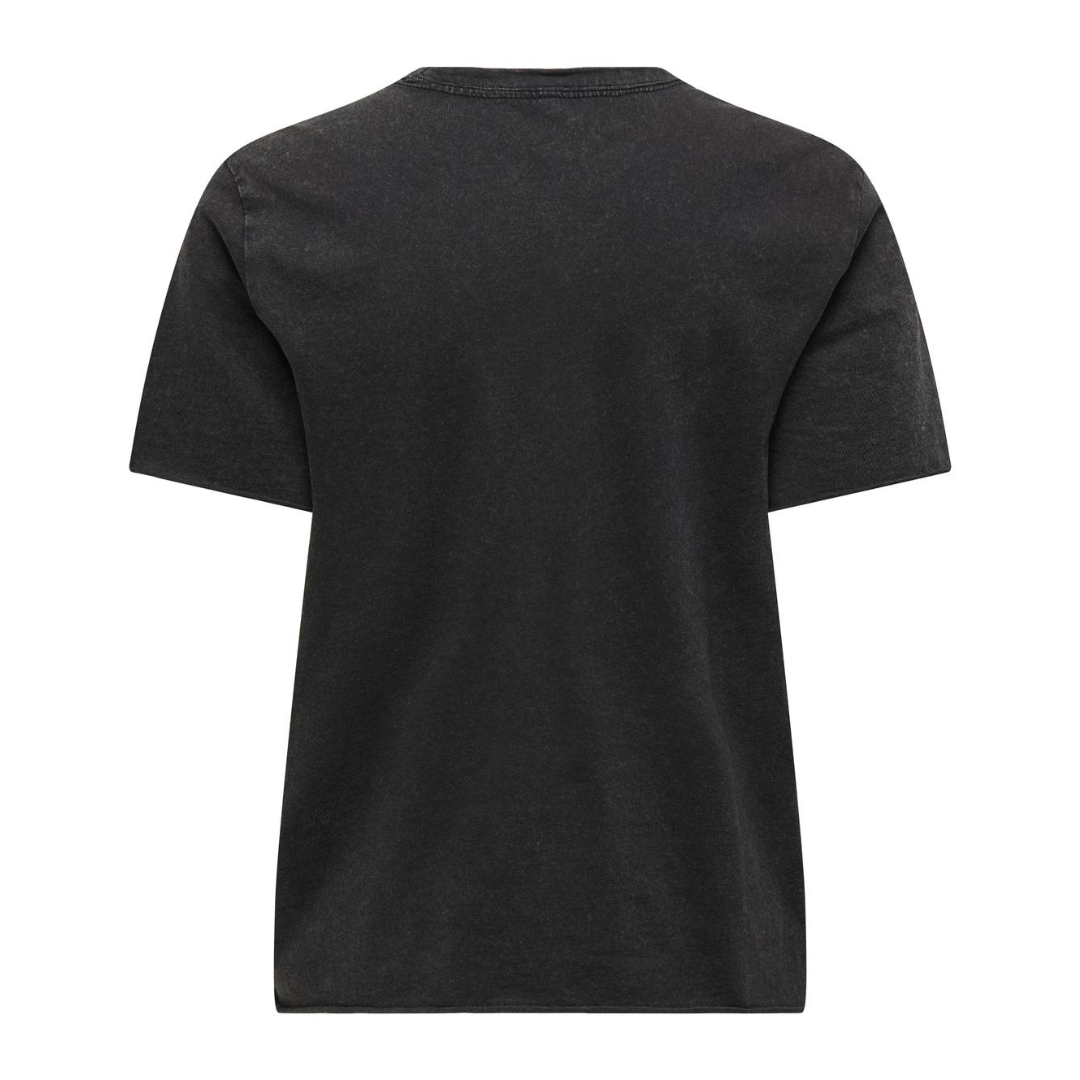 ONLY - T-SHIRT - LUCY 15215721 - BLACK PRINT/GOOD VIBES ONLY