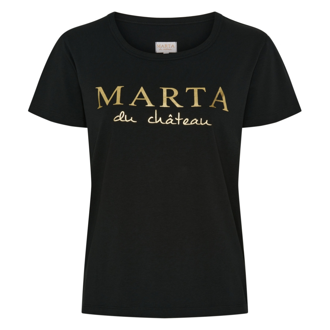 MARTA DU CHATEAU - T-SHIRT - JEANETTE MT-002 - SORT