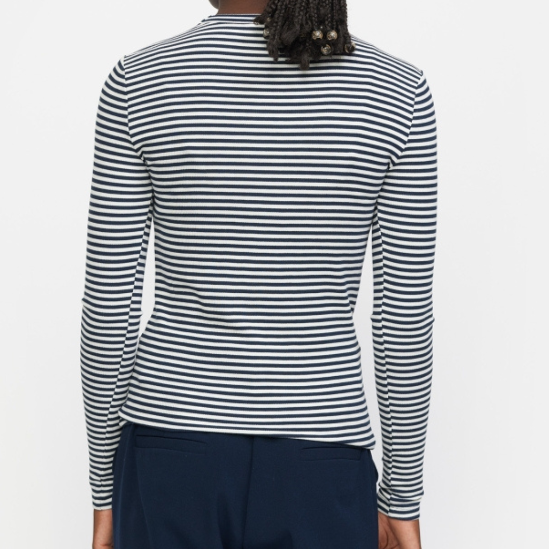 SOFT REBELS - BLUSE - FENJA SR124-303 - TOTAL ECLIPSE STRIPE