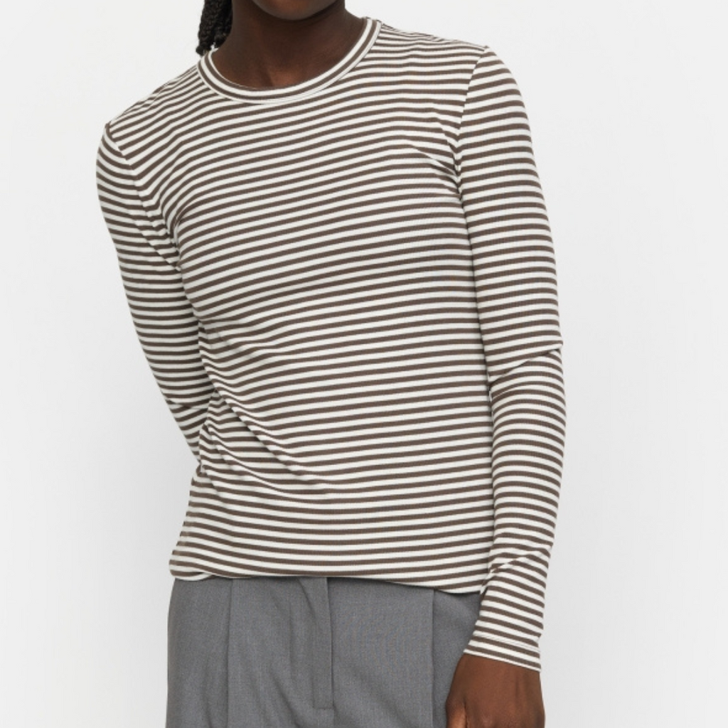 SOFT REBELS - BLUSE - FENJA SR124-303 - MOREL STRIPE