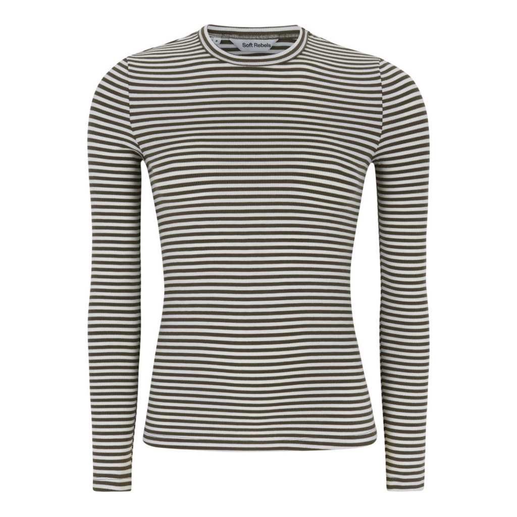 SOFT REBELS - BLUSE - FENJA SR124-303 - MOREL STRIPE