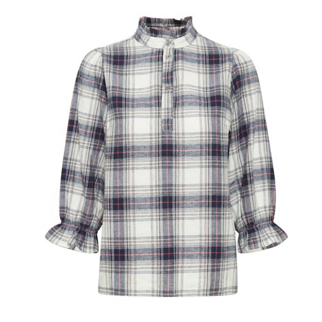 PULZ - BLUSE - EVIE 50208306 - ROSE CHECK