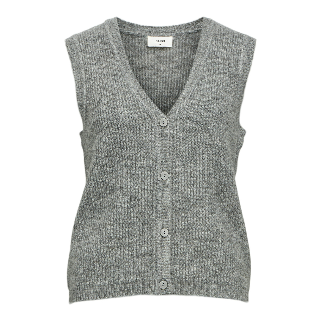 OBJECT - VEST - DIANA 23045620 - MEDIUM GREY MELANGE