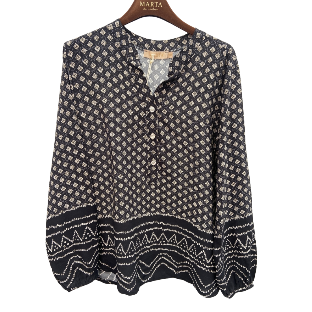 MARTA DU CHATEAU - BLUSE - CHRISTELLE 6453 - NERO 1896TPS