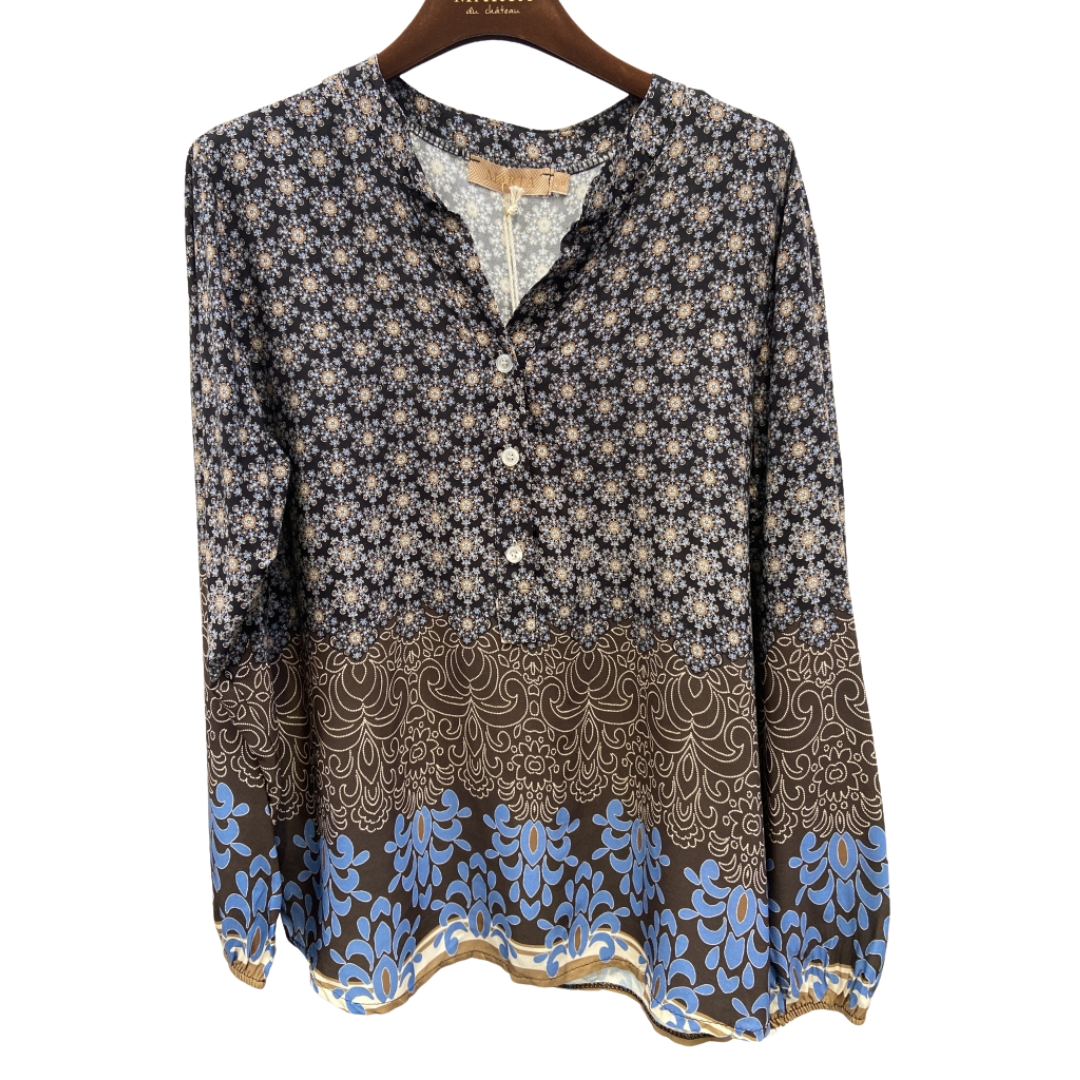 MARTA DU CHATEAU - BLUSE - CHRISTELLE 6453 - NERO 666TPZ