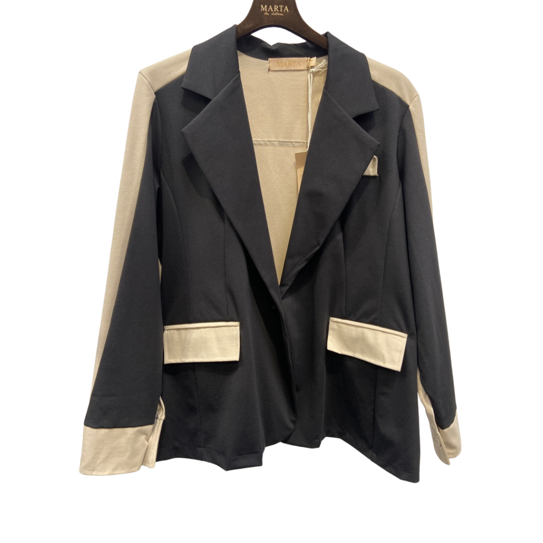 MARTA DU CHATEAU - BLAZER - MADELINA 69237 - SORT/BEIGE