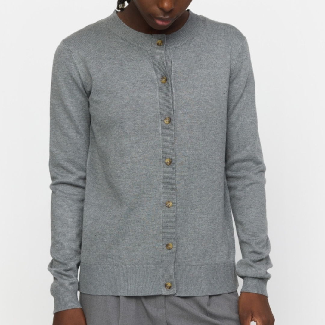 SOFT REBELS - CARDIGAN - MARLA SR120-213 - MEDIUM GREY MELANGE