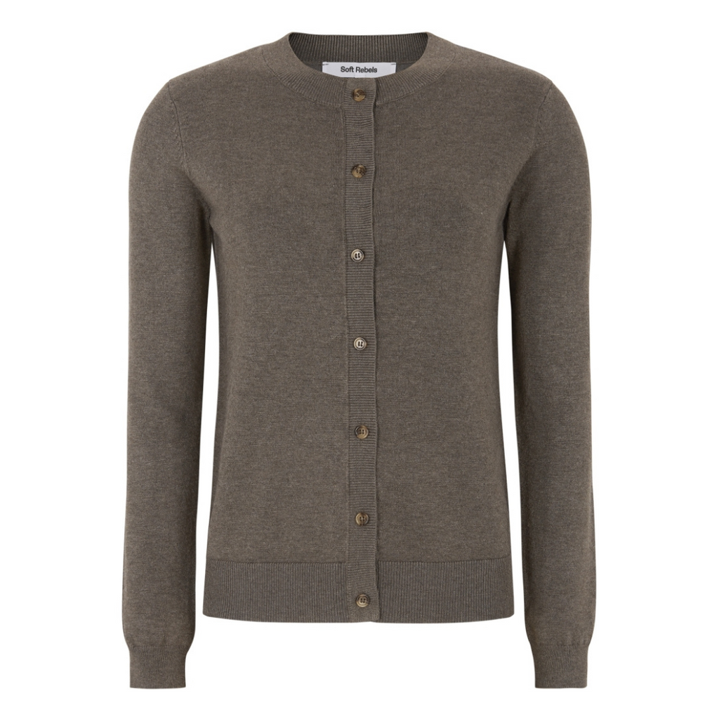 SOFT REBELS - CARDIGAN - MARLA SR120-213 - MOREL MELANGE